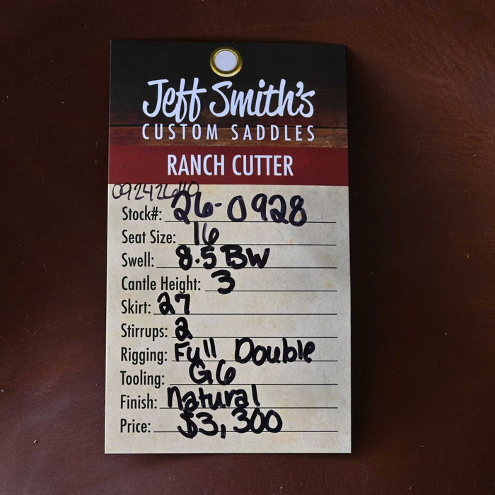 16" JEFF SMITH BUSTER WELCH RANCH CUTTER SADDLE