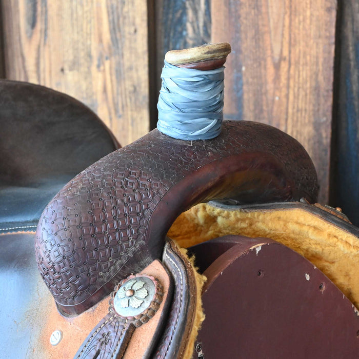 14" USED CACTUS TEAM ROPING SADDLE