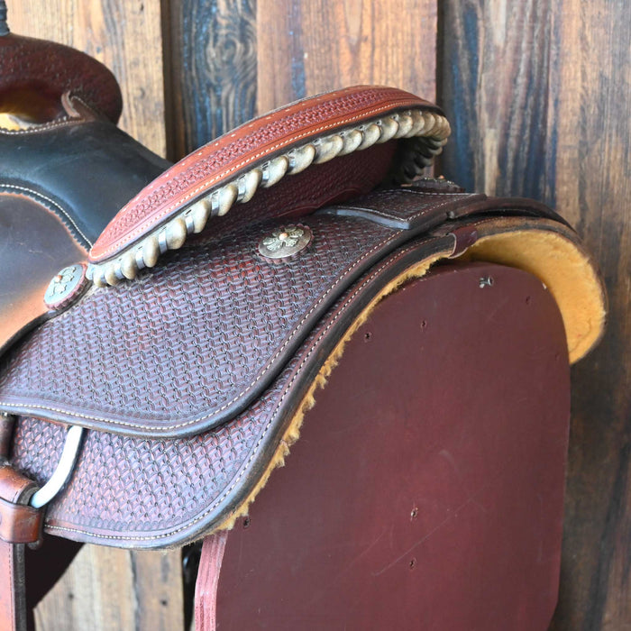 14" USED CACTUS TEAM ROPING SADDLE