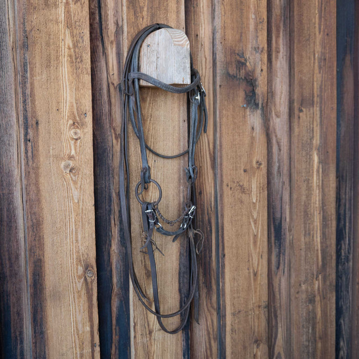 Cow Horse Supply O-Ring Twisted Wire Snaffle Bridle Rig w/Browband Headstall
