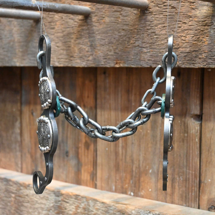 Paul Petska Chain Bit w/Silver Dotted Conchos