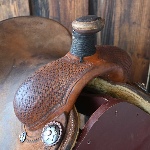 12" USED PATRCK SMITH YOUTH TEAM ROPING SADDLE Saddles - Used Patrick Smith