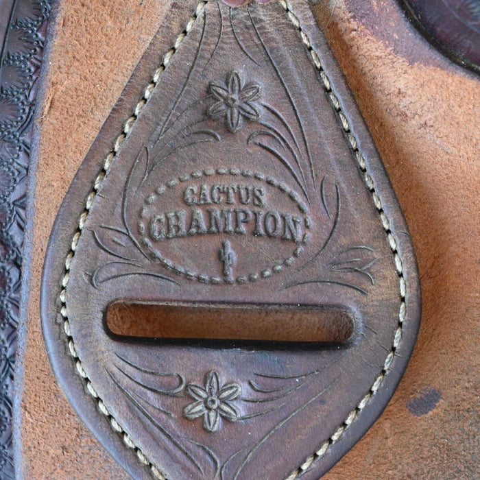 14" USED CACTUS TEAM ROPING SADDLE