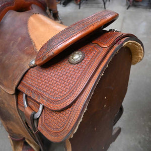 15" USED ROPING SADDLE Saddles SHOPMADE