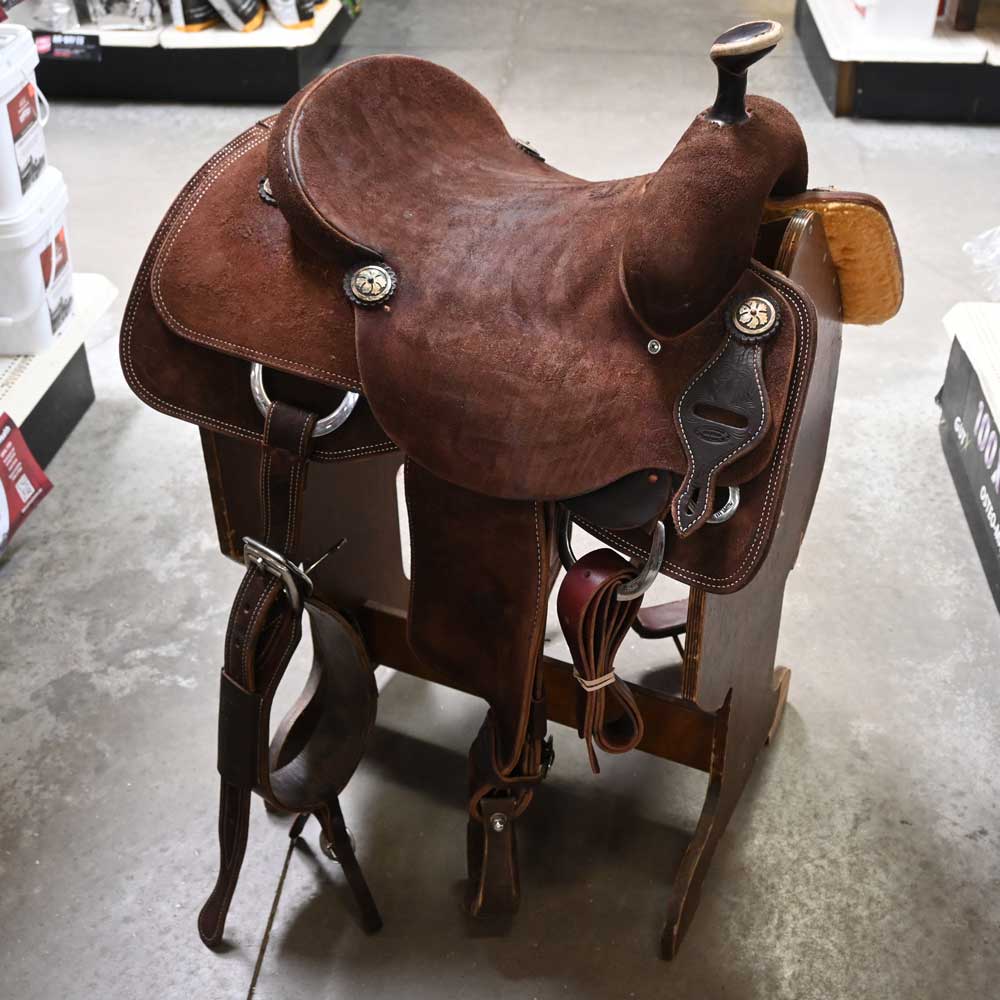 14.5" USED JEFF SMITH ROPING SADDLE Saddles Jeff Smith