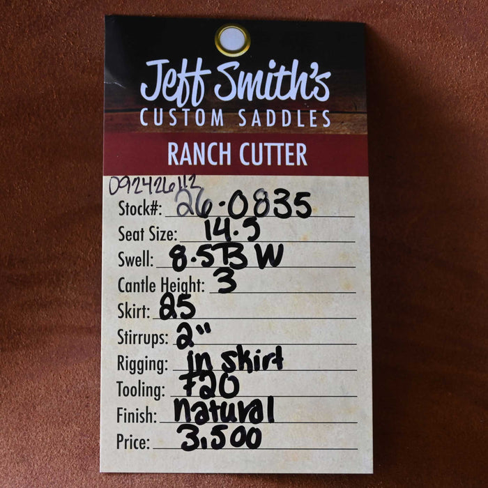 14.5" JEFF SMITH BUSTER WELCH RANCH CUTTER SADDLE