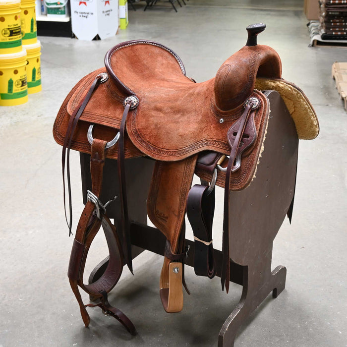 17" USED JEFF SMITH COW HORSE SADDLE Saddles - Used Jeff Smith