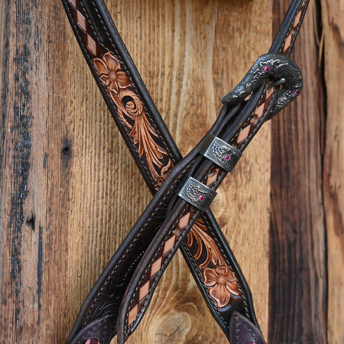 Randall Top Shelf Leather Headstall w/Holland 3pc. Vintage Buckle