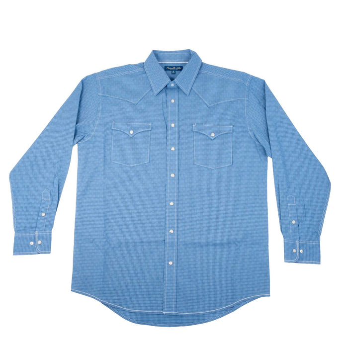 Panhandle Slim Men's Western Blue Snap Shirt MEN - Clothing - Shirts - Long Sleeve Panhandle