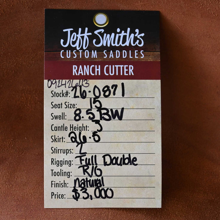 15" JEFF SMITH BUSTER WELCH RANCH CUTTER SADDLE