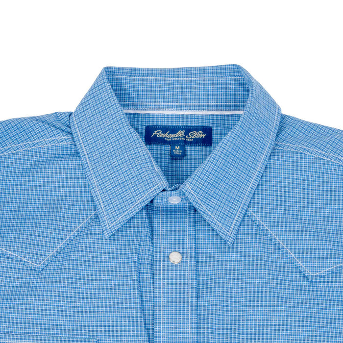 Panhandle Slim Men's Western Blue Snap Shirt MEN - Clothing - Shirts - Long Sleeve Panhandle