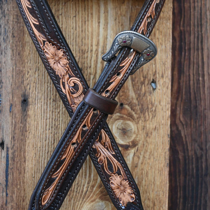 Randall Top Shelf Leather Headstall w/Blue Bonnet Co. Vintage Buckle