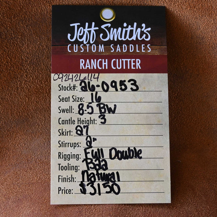 16" JEFF SMITH BUSTER WELCH RANCH CUTTER SADDLE