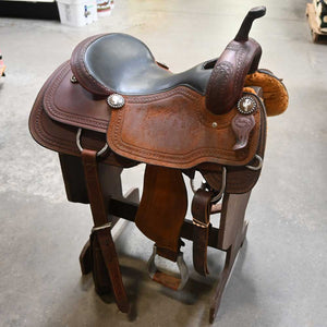 16.5" USED TESKEY'S CUTTING SADDLE Saddles Jeff Smith   