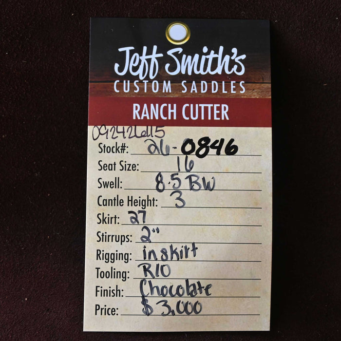 16" JEFF SMITH BUSTER WELCH RANCH CUTTER SADDLE