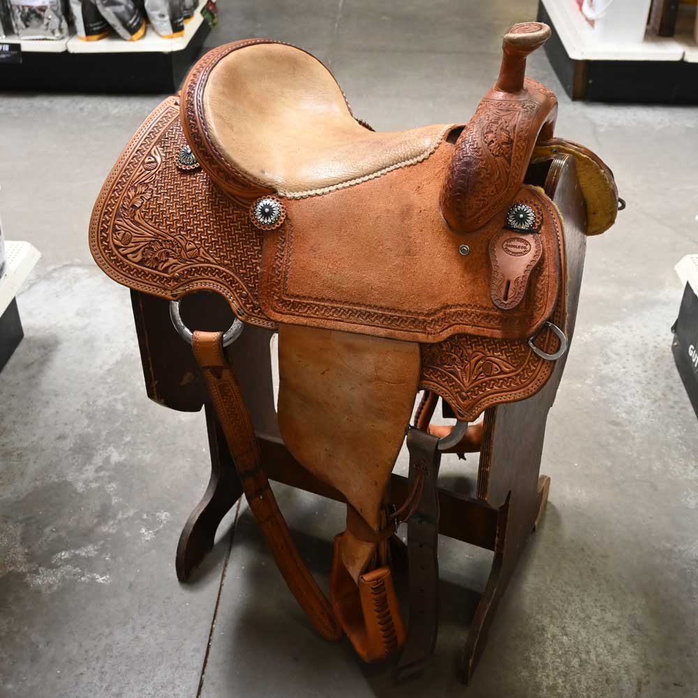 15" USED FORT WORTH ALL AROUND SADDLE Saddles Fort Worth Saddle Co.