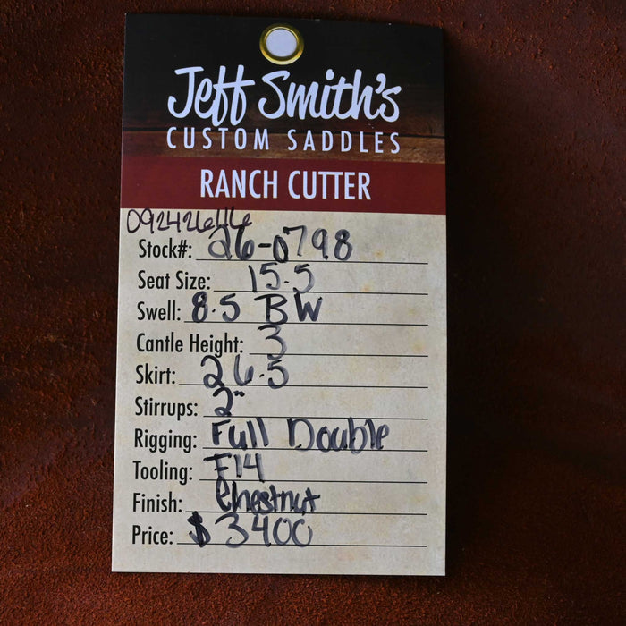 15.5" JEFF SMITH BUSTER WELCH RANCH CUTTER SADDLE