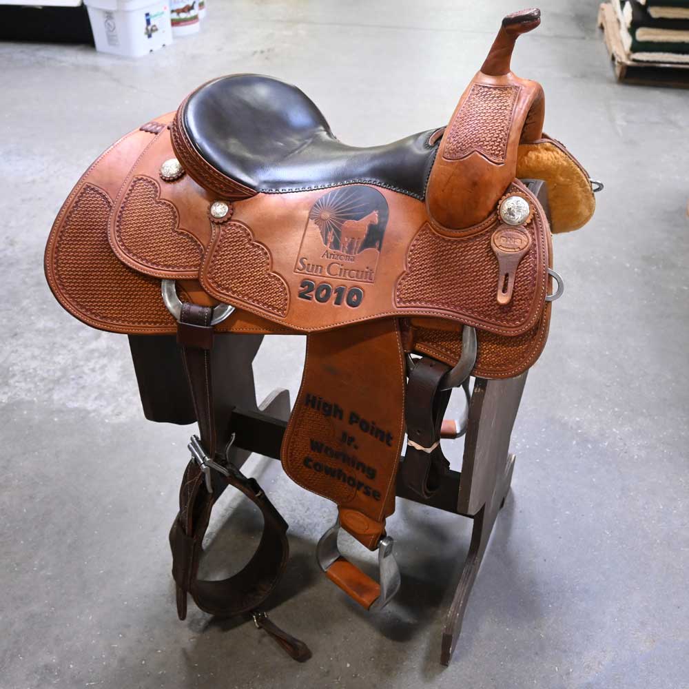 15" USED DHS CUTTING SADDLE Saddles Dynamite Horseman Supply   