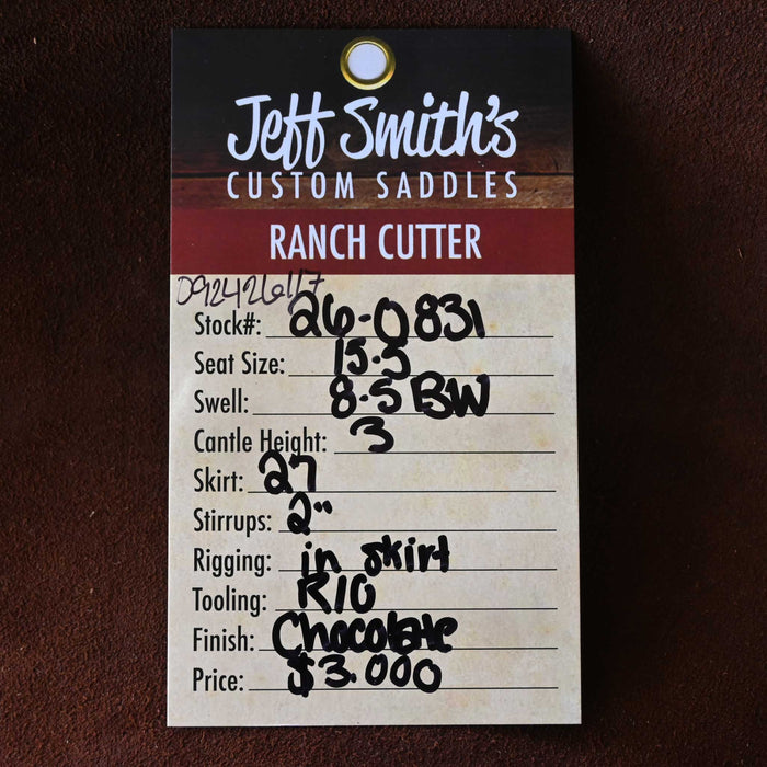 15.5" JEFF SMITH BUSTER WELCH RANCH CUTTER SADDLE