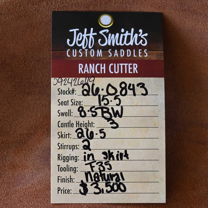 15.5" JEFF SMITH BUSTER WELCH RANCH CUTTER SADDLE