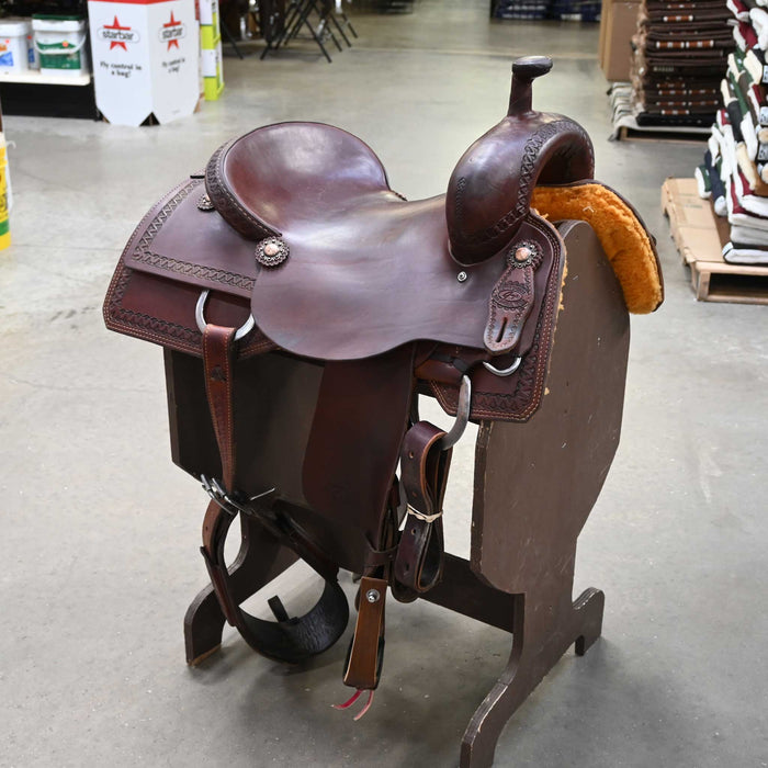 16.5" USED TODD JEYS RANCH CUTTER SADDLE