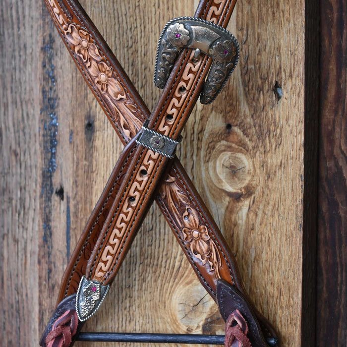 Randall Top Shelf Leather Headstall w/1960's Sunset Trails McCabe 3pc. Buckle