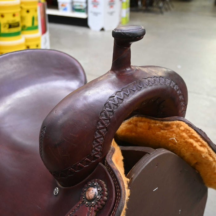 16.5" USED TODD JEYS RANCH CUTTER SADDLE