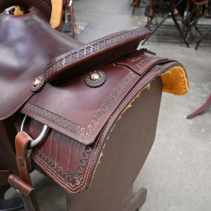 16.5" USED TODD JEYS RANCH CUTTER SADDLE