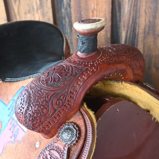 14.5" USED TESKEY'S TEAM ROPING SADDLE Saddles - Used Teskey's Saddlery