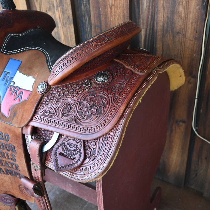 14.5" USED TESKEY'S TEAM ROPING SADDLE Saddles - Used Teskey's Saddlery
