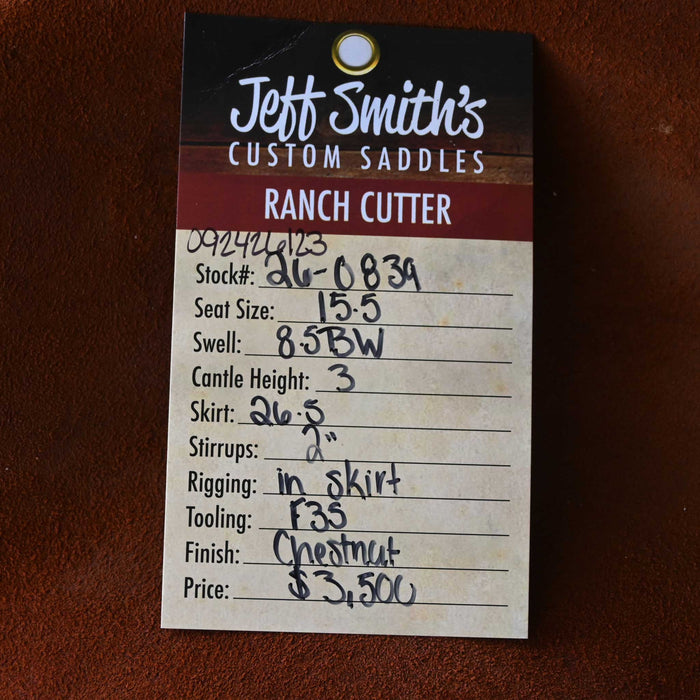 15.5" JEFF SMITH BUSTER WELCH RANCH CUTTER SADDLE