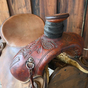 16" USED OVERTON RANCH SADDLE Saddles Overton   