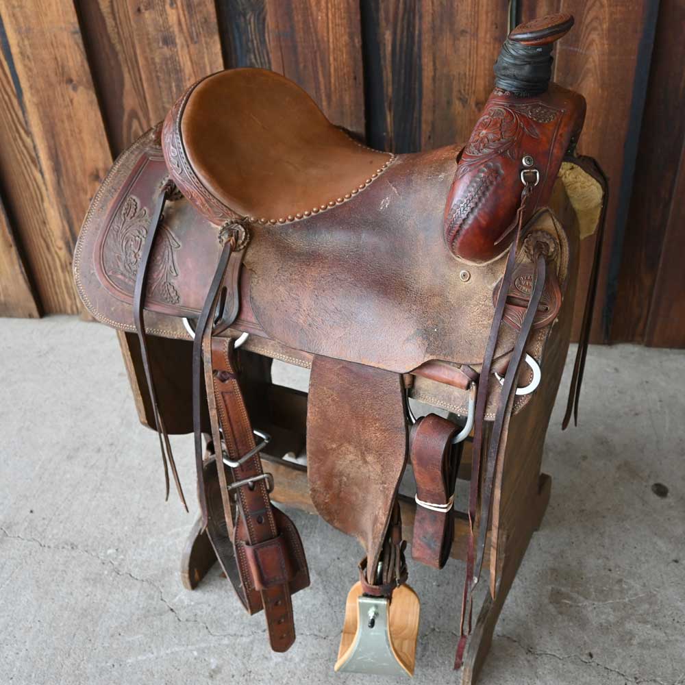 14" USED OVERTON RANCH SADDLE Saddles Overton   