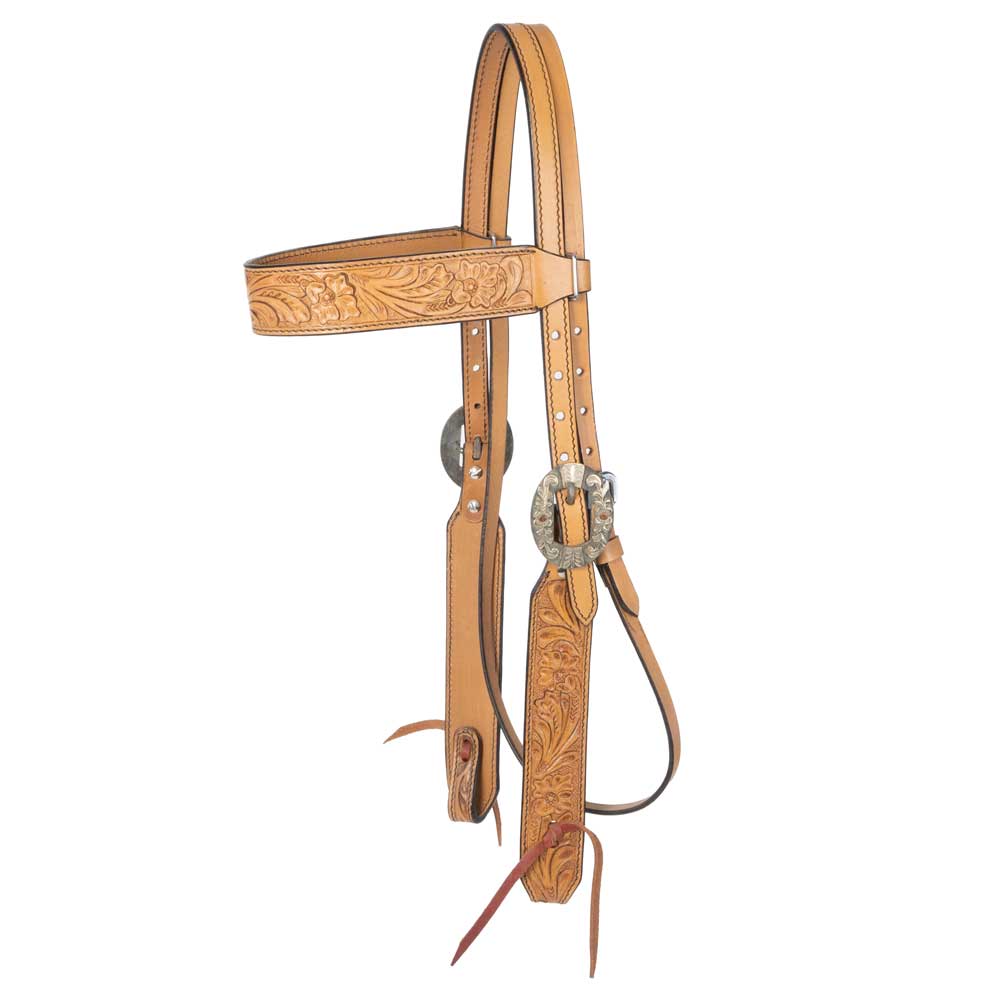 NEW Teskey's Floral Tooled Browband Headstall