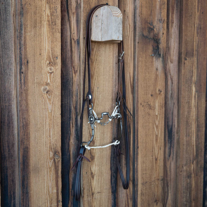 Brandon Anthony Slow Twist Hinge Port Bridle Rig w/Split Ear Headstall