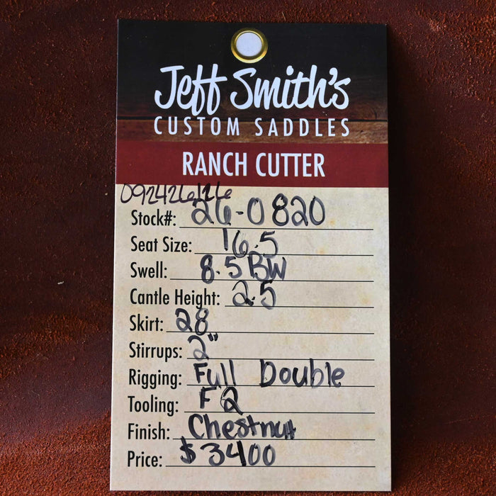 16.5" JEFF SMITH BUSTER WELCH RANCH CUTTER SADDLE