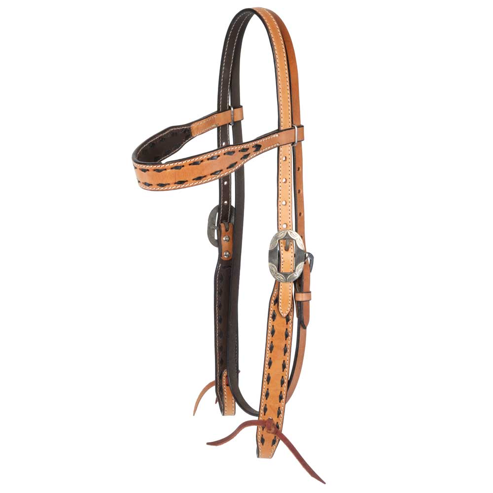 NEW Teskey's Black Buckstitch Browband