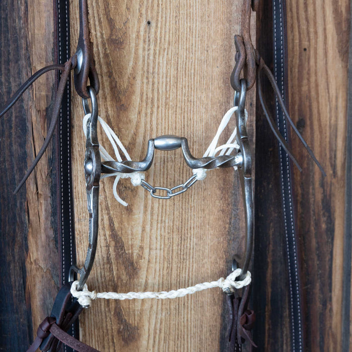 Brandon Anthony Slow Twist Hinge Port Bridle Rig w/Split Ear Headstall