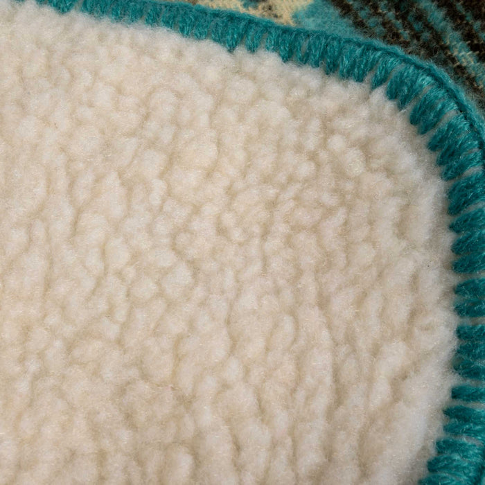 Rock & Roll Denim Jaquard Berber Lined Blanket