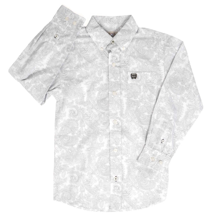 Cinch Boy's Paisley Print Button Down Shirt
