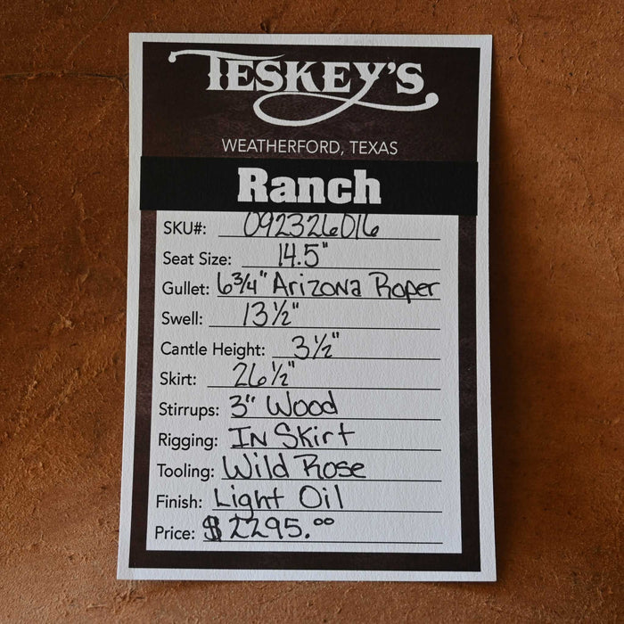 14.5" TESKEY'S RANCH SADDLE
