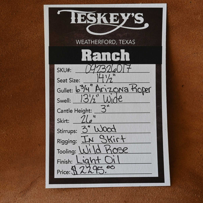 14.5" TESKEY'S RANCH SADDLE