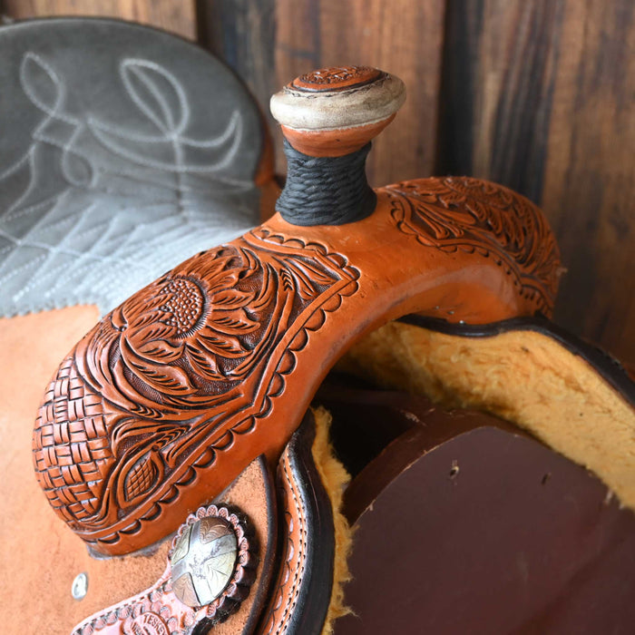 14.5" USED TESKEY'S CALF ROPING SADDLE