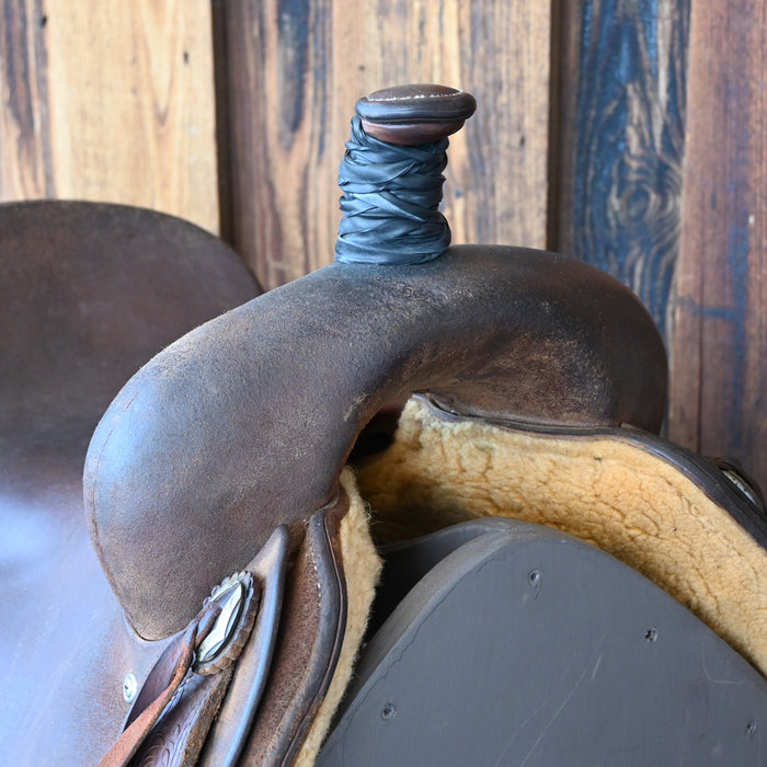 17" USED JEFF SMITH RANCH CUTTER SADDLE