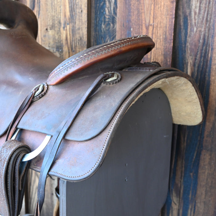 17" USED JEFF SMITH RANCH CUTTER SADDLE