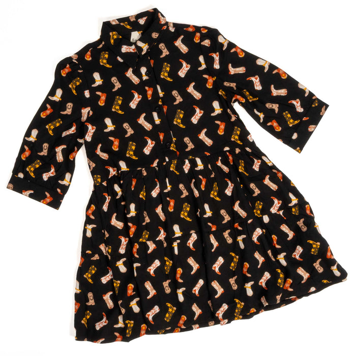 Roper Girl's Boot Printed Rayon Babydoll Dress