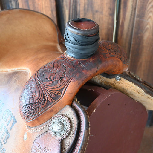 14" USED SCOTT THOMAS CALF ROPING SADDLE Saddles - Used Scott Thomas