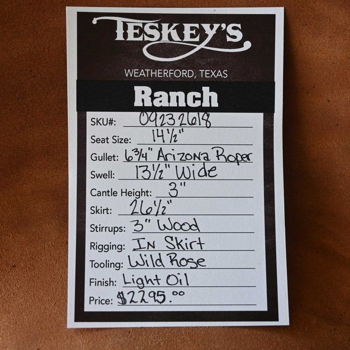 14.5" TESKEY'S RANCH SADDLE