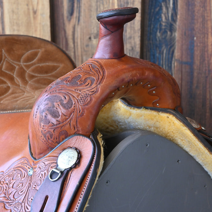 16" USED CIRCLE Y TEAM ROPING SADDLE