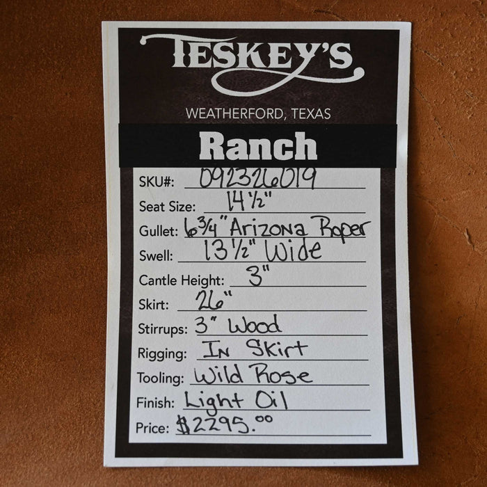 14.5" TESKEY'S RANCH SADDLE